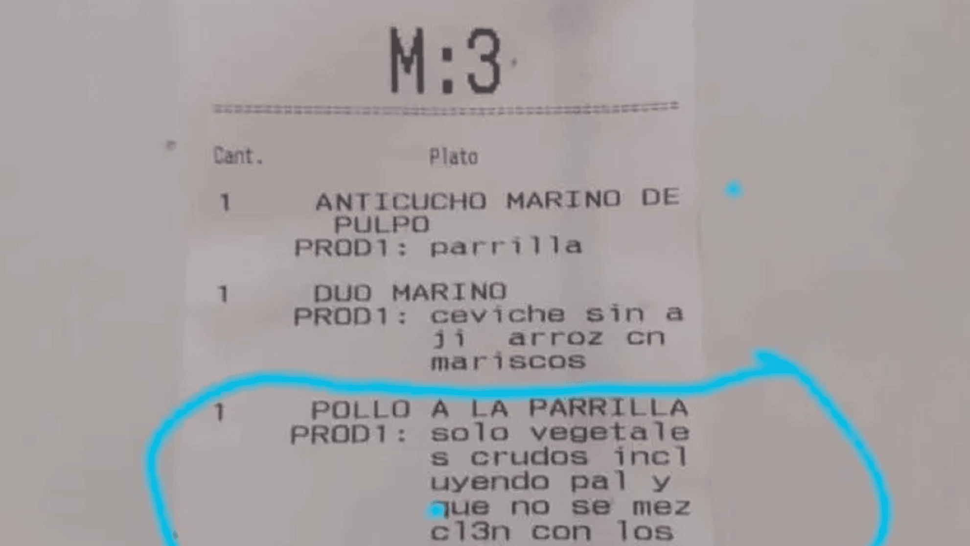 El pedido de una marisquería se volvió viral en Twitter.