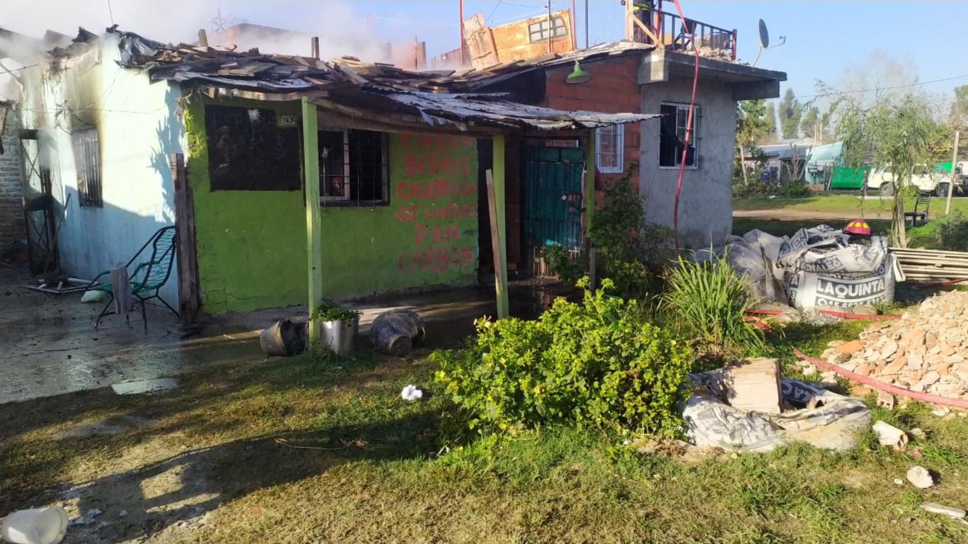 El siniestro se produjo en esta vivienda, ubicada en el oeste del conurbano.