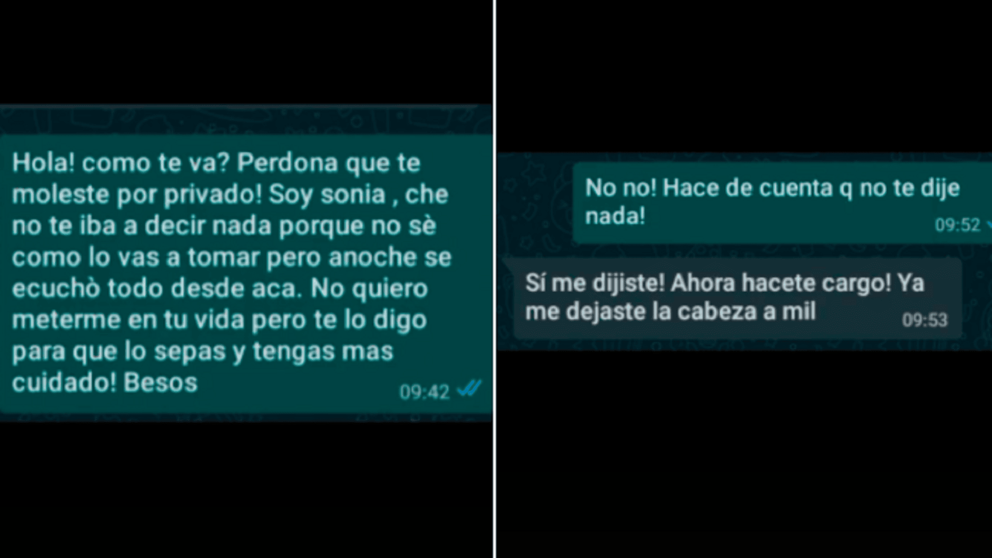 Los vecinos se pelearon por un mal entendido.