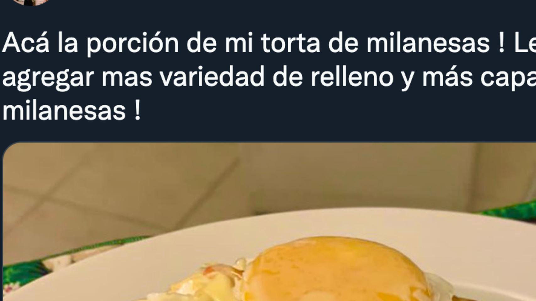 La actriz mostró la enorme milanesa que elaboró y se hizo viral.