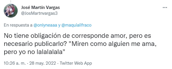 El tuit de uno de los seguidores.