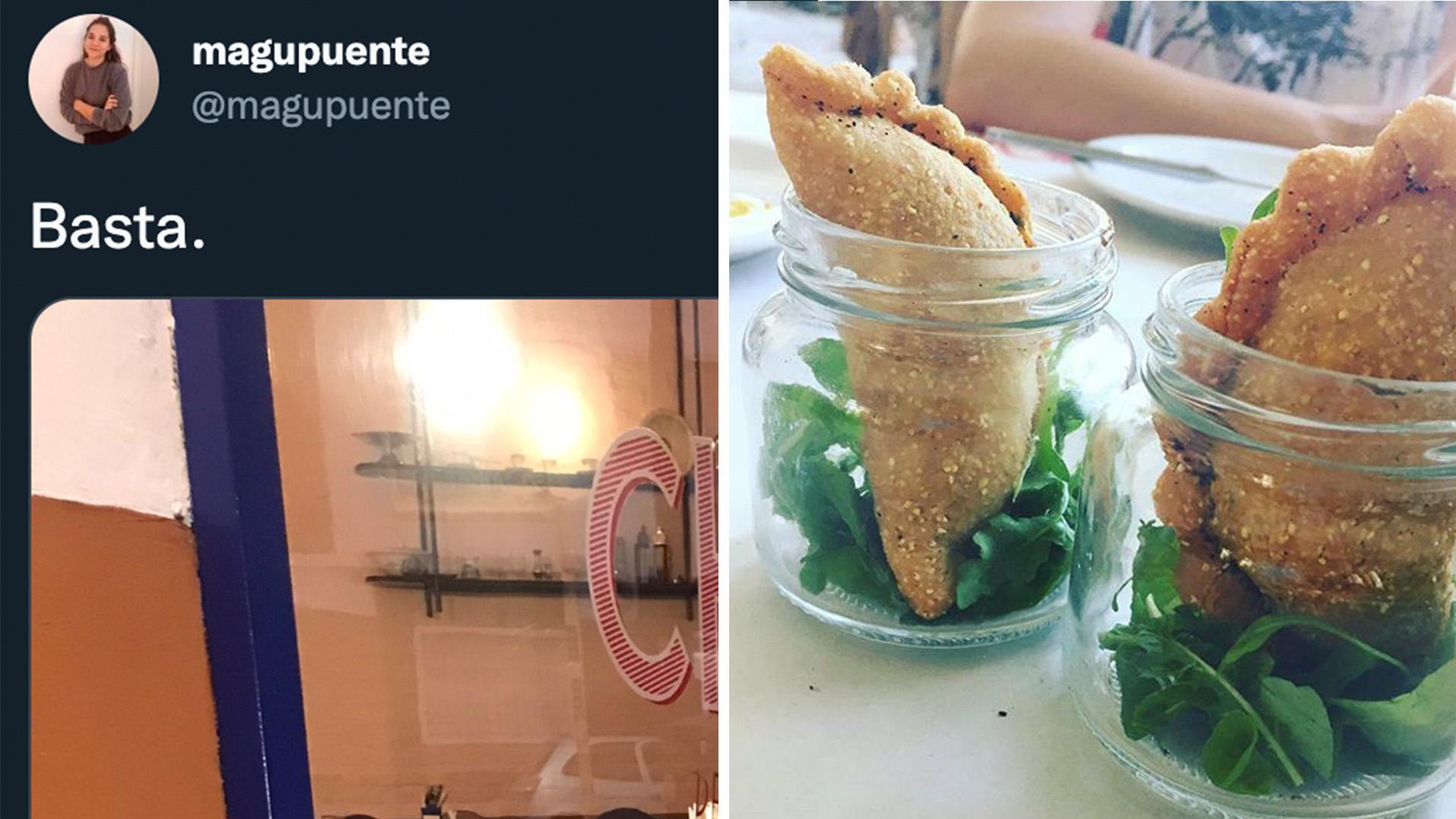 La publicación de Twitter se hizo viral por su desopilante parecido con el bar de las empanadas en frascos.