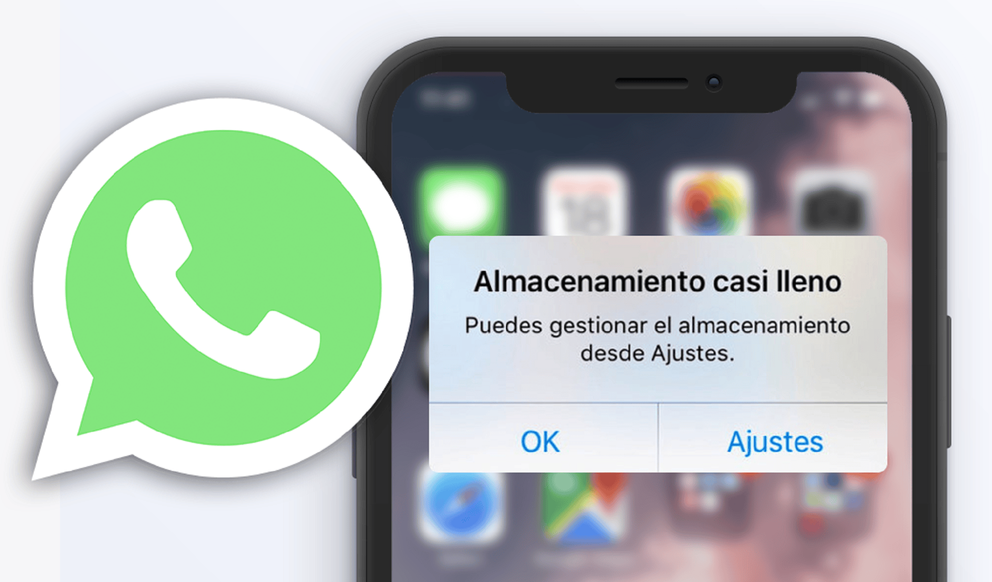 Libera almacenamiento de WhatsApp para que deje de andar lento. 