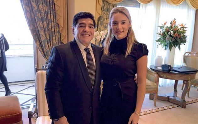 Diego Maradona y Rocío Oliva cuando eran pareja.