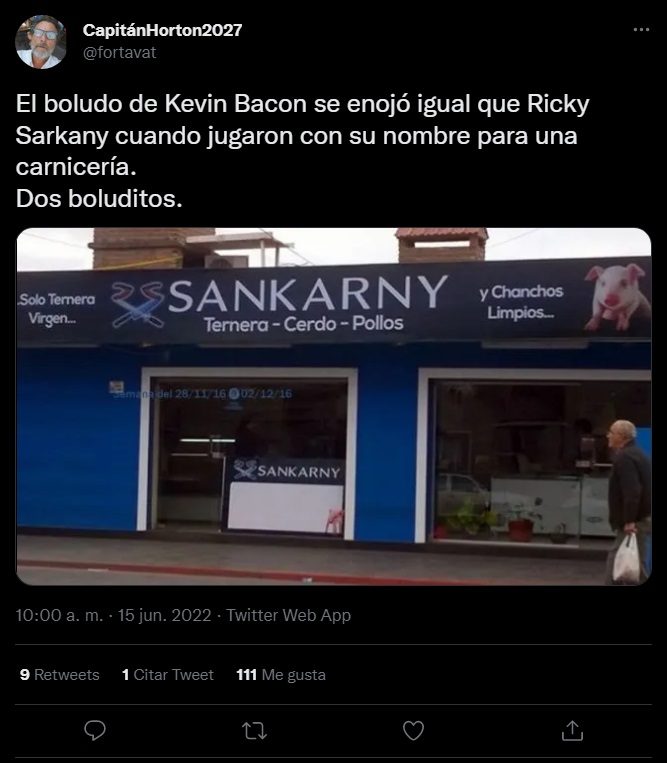 Más memes sobre la polémica del actor Kavin Bacon. 