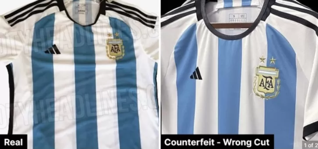 Comparación de la camiseta de la   <a href='https://www.cronica.com.ar/tags/Selección'>Selección</a> Argentina.