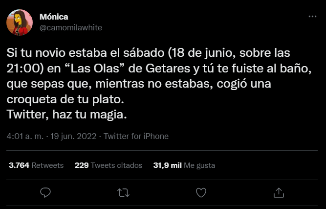 Tweet viral sobre una dolorosa y divertida traición.