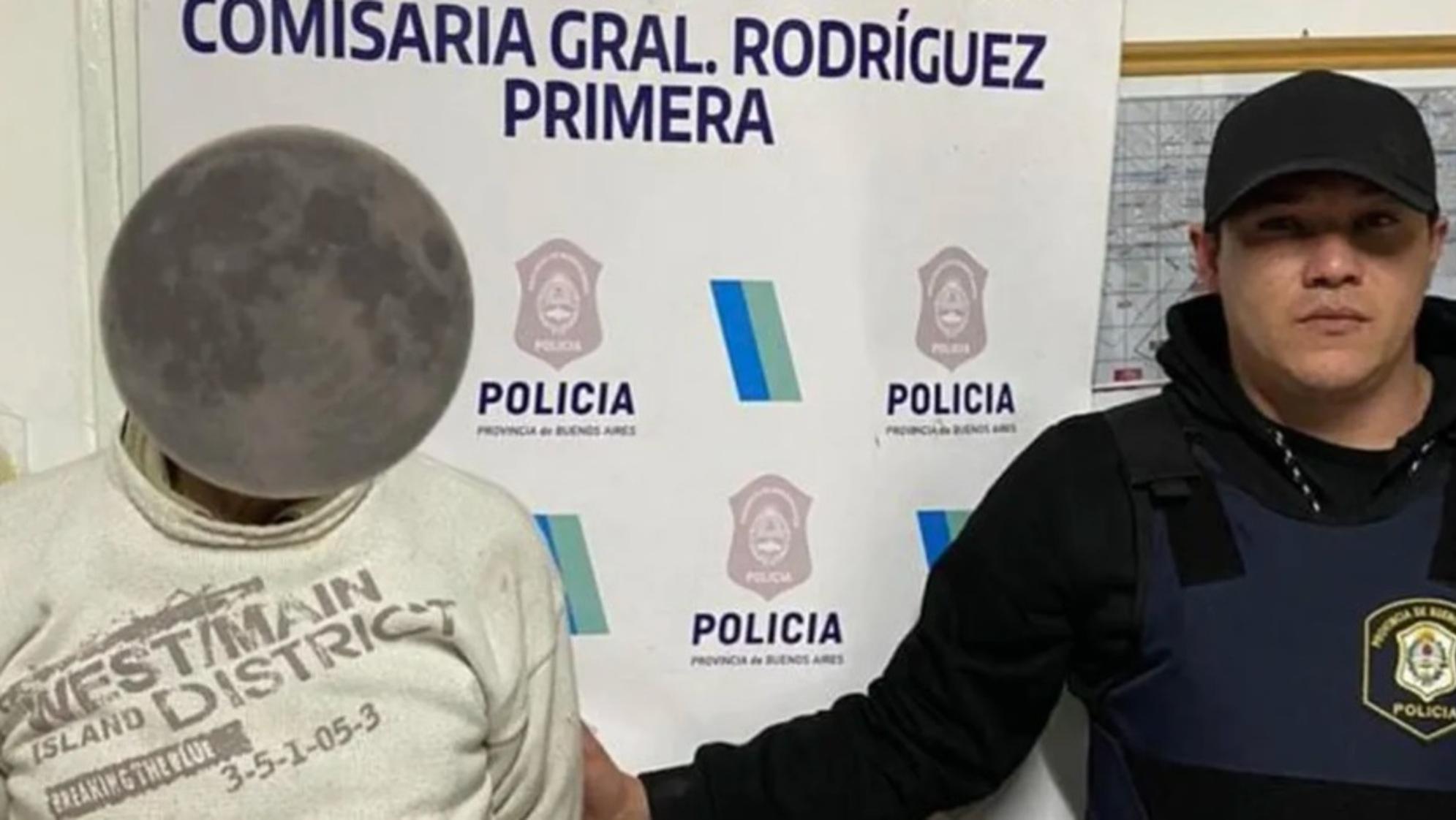 El jubilado acusado de matar a un hombre de 37 años fue alojado en la comisaría primera de General Rodríguez.(Foto policial).