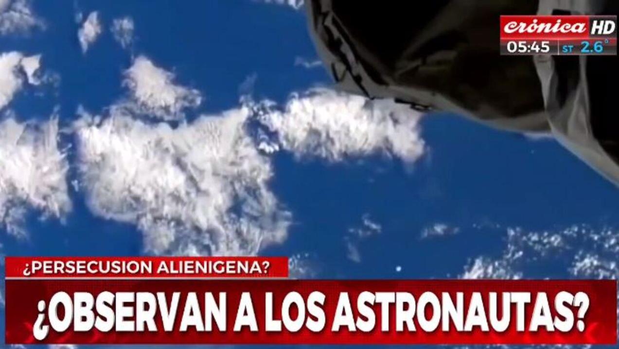 El objeto fue detectado por la Estación Espacial Internacional (EEI) (Captura de TV).