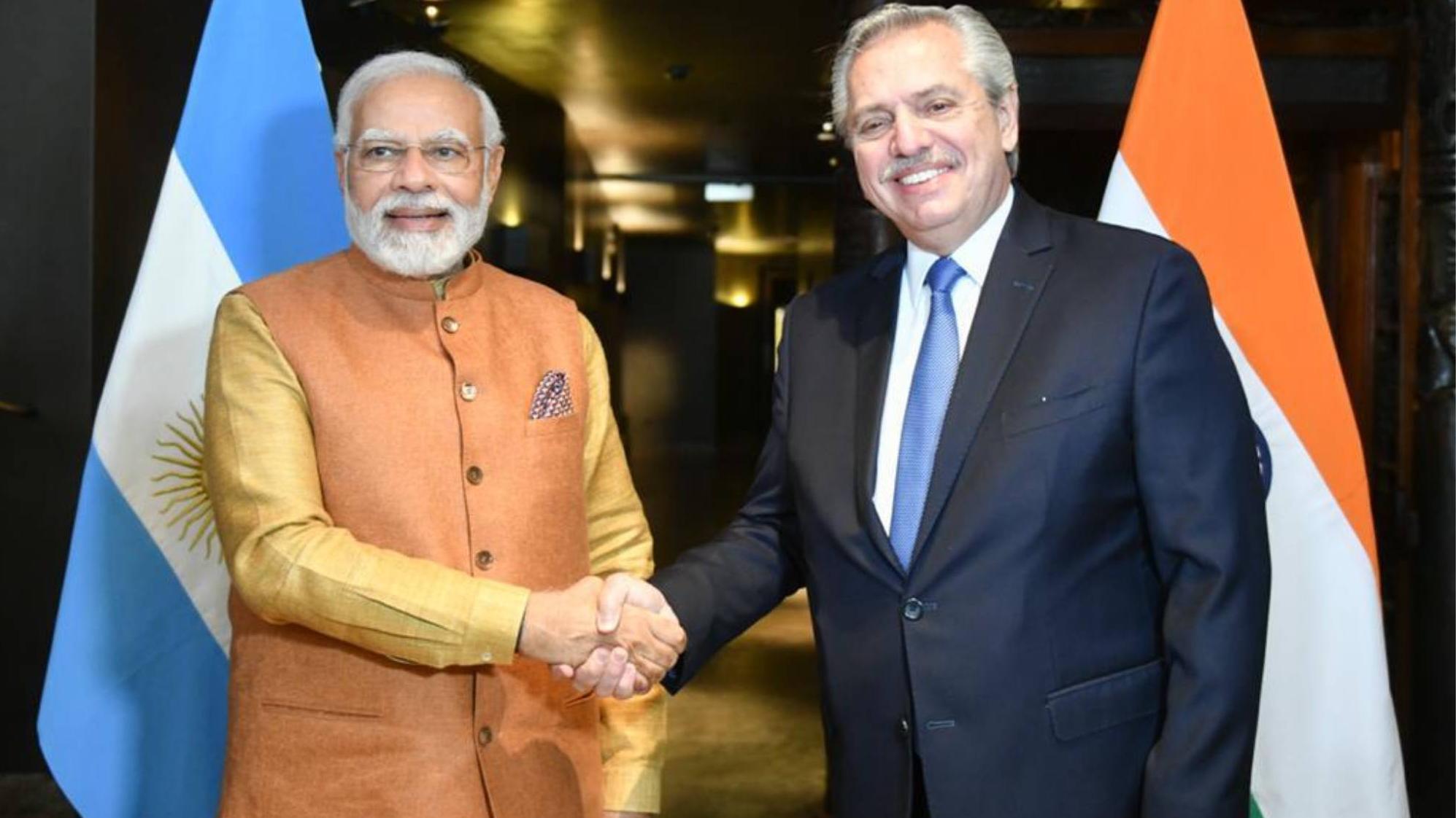 Alberto Fernández y Narendra Modi se reunión más de una hora en Munich.