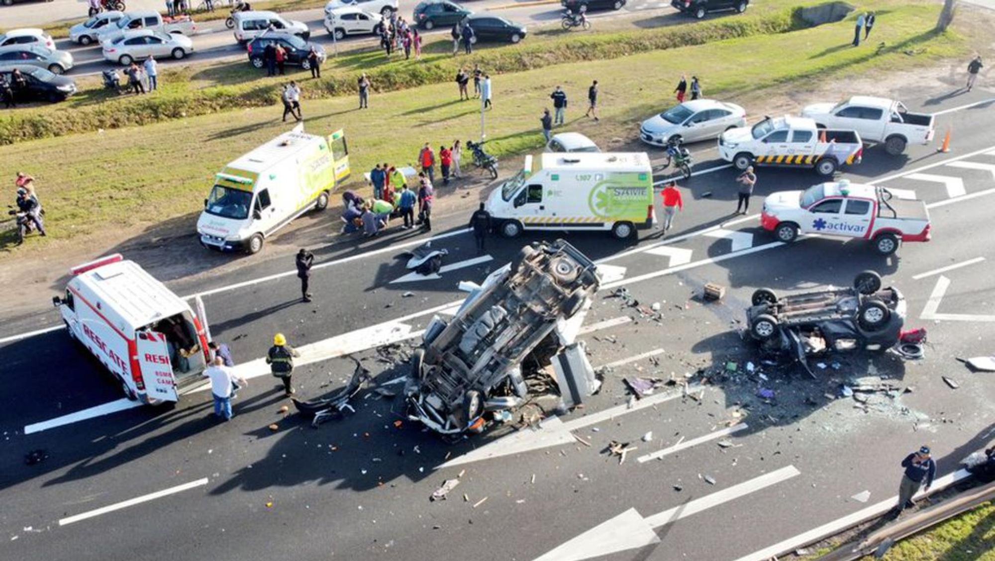 Caos vehícular por un accidente de tránsito en el kilçometro 48 de la Panamericana.