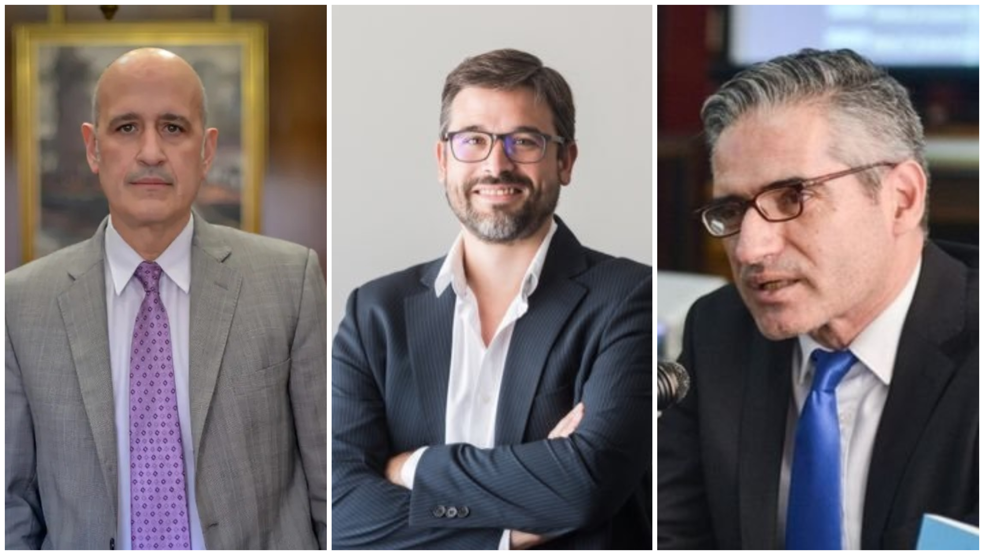 Raúl Rigo, Fernando Morra y Roberto Arias, los tres funcionarios que renunciaron luego de que lo haga Martín Guzmán.