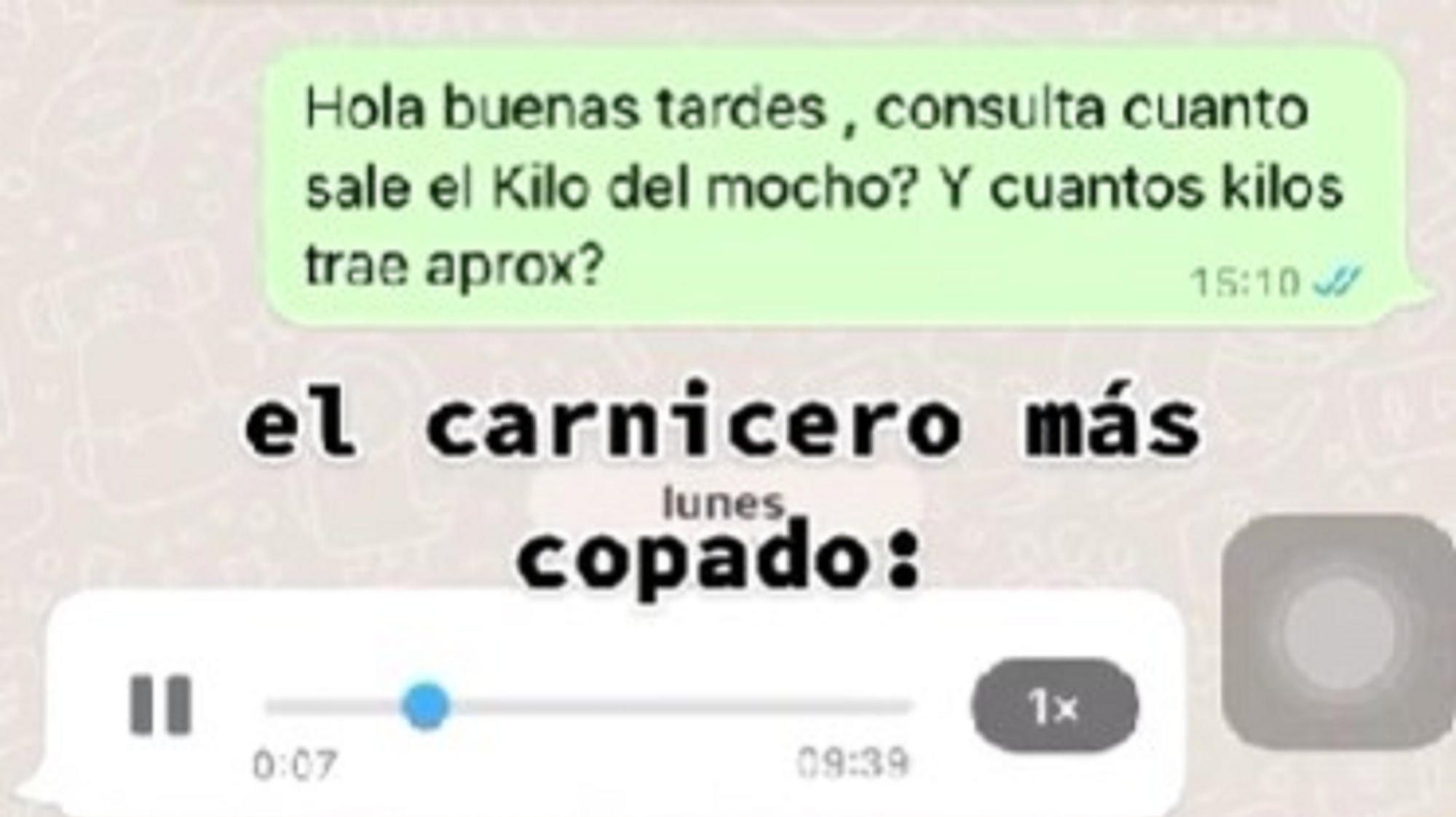 La respuesta del carnicero causó gracia a los usuarios.  