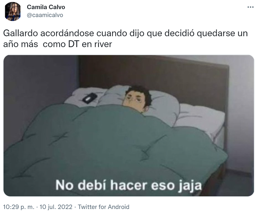 Desopilantes memes por la derrota de   <a href='https://www.cronica.com.ar/tags/River'>River</a> frente a   <a href='https://www.cronica.com.ar/tags/Godoy Cruz'>Godoy Cruz</a>.