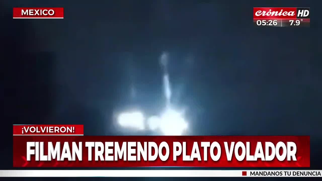 El avistaje del OVNI tuvo lugar en México (Captura de TV).