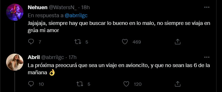 La reacción del esposo al tweet.