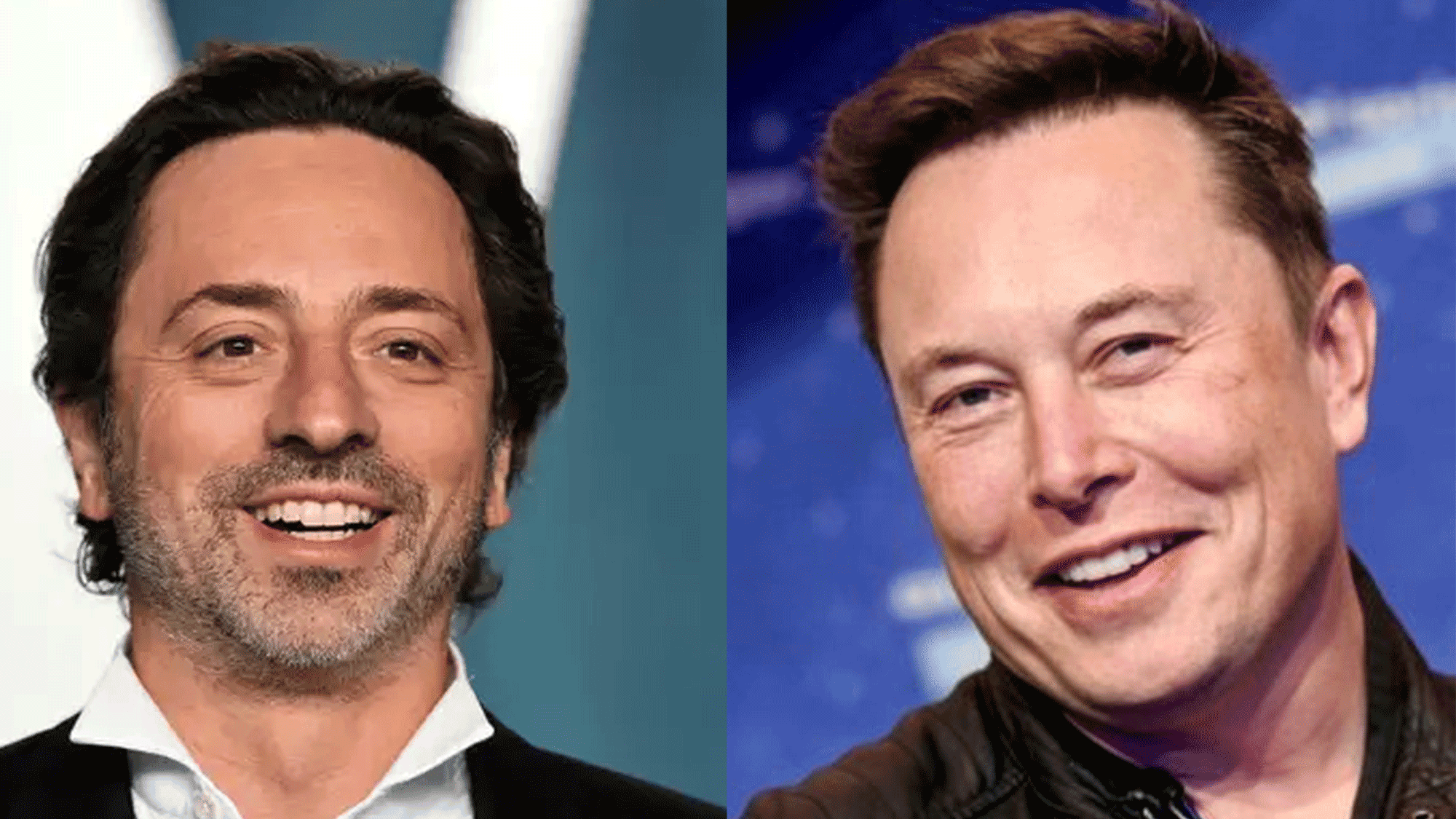 Sergey Brin, cofundador de Google, y el multimillonario Elon Musk. 