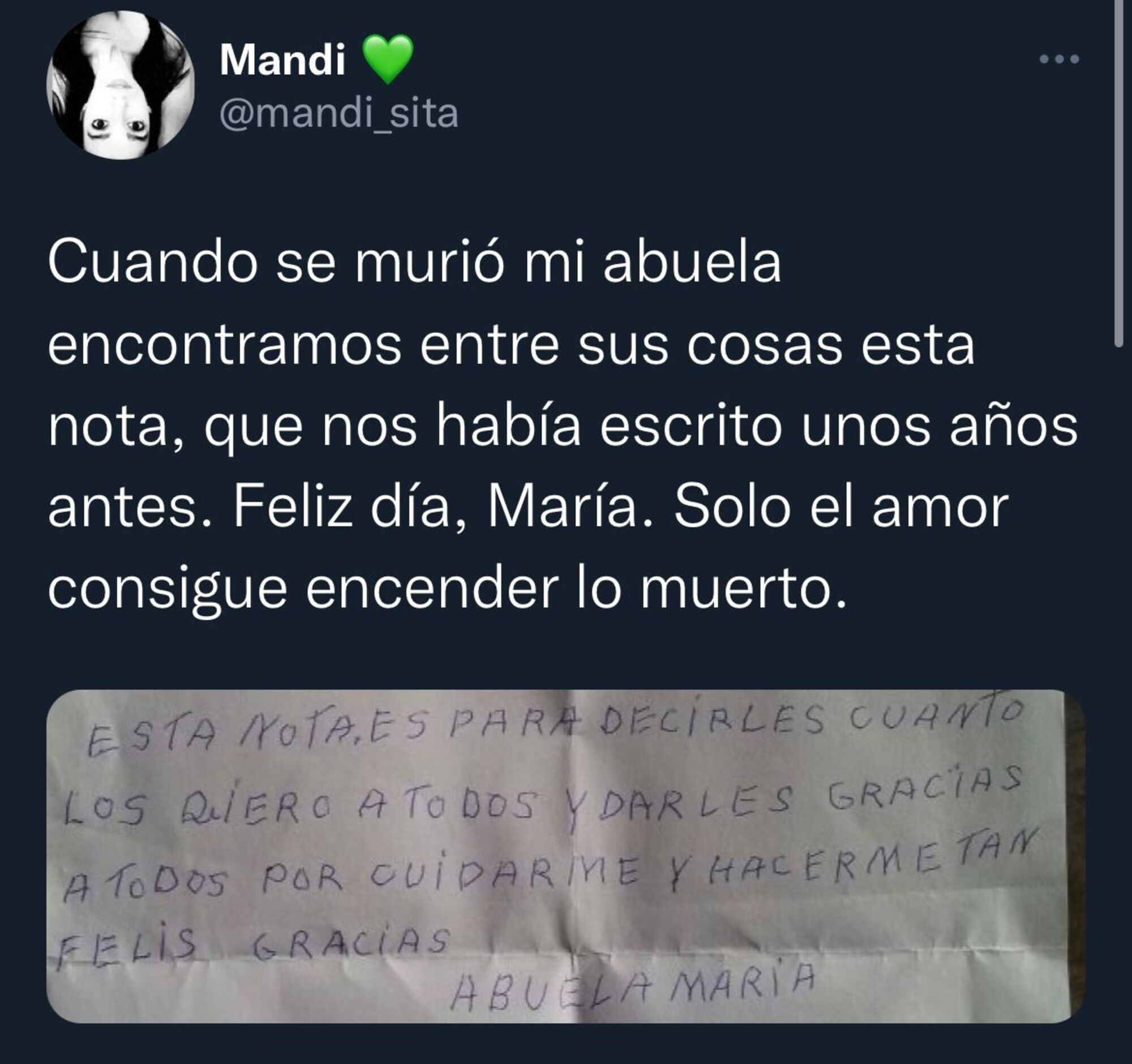 El tuit de Mani que se volvió viral.