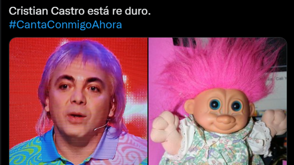 Otro de los memes de Cristian Castro, esta vez comparándolo con un juguete Troll.