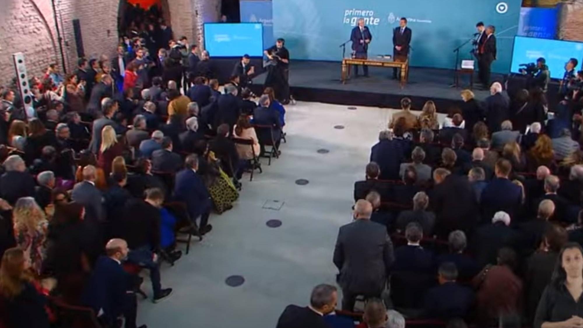 Alberto Fernández y Sergio Massa juntos en Casa Rosada.