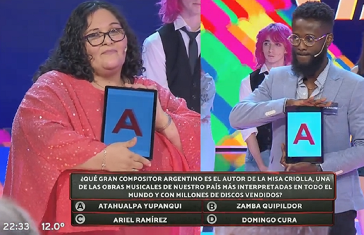 Los participantes contestaron de forma incorrecta, pero Mackenson ganó el millón de pesos.