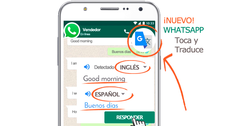 WhastApp incorpora un traductor. 