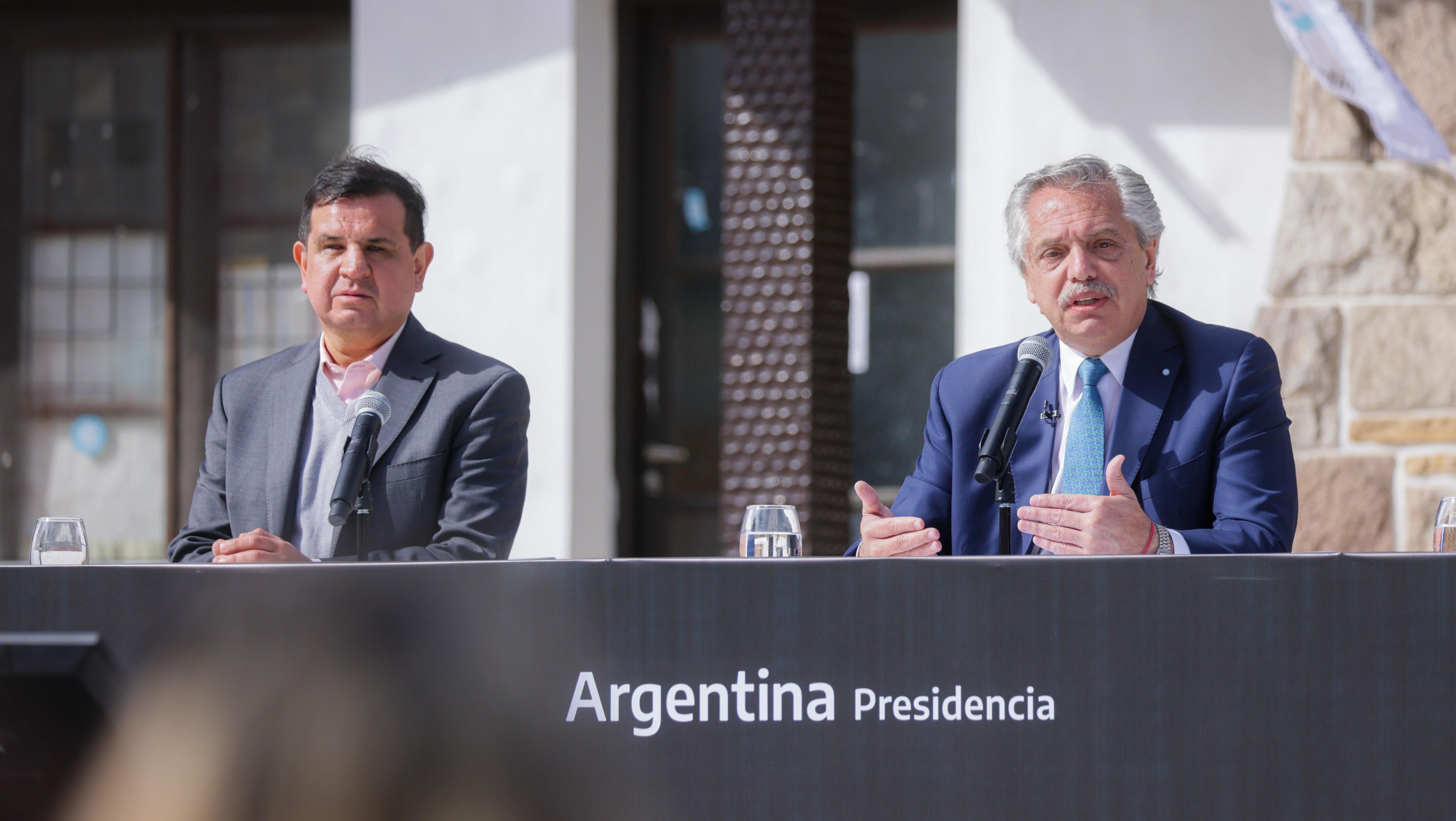 El presidente Alberto Fernández encabezó este viernes la entrega de pensiones para personas con discapacidad (Captura de video).