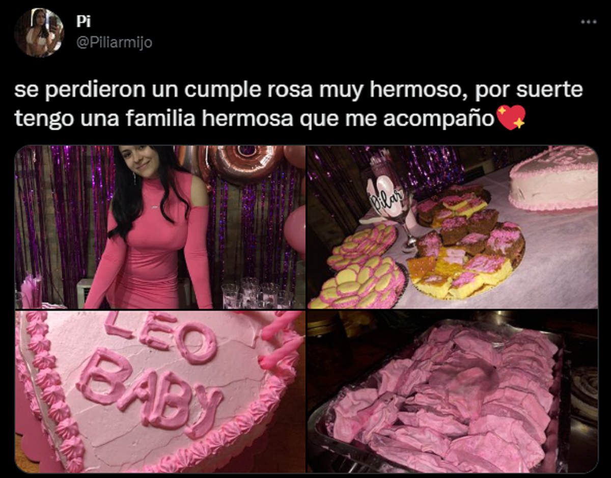 La celebración de cumpleaños 'rosa' de Pilar Armijo.