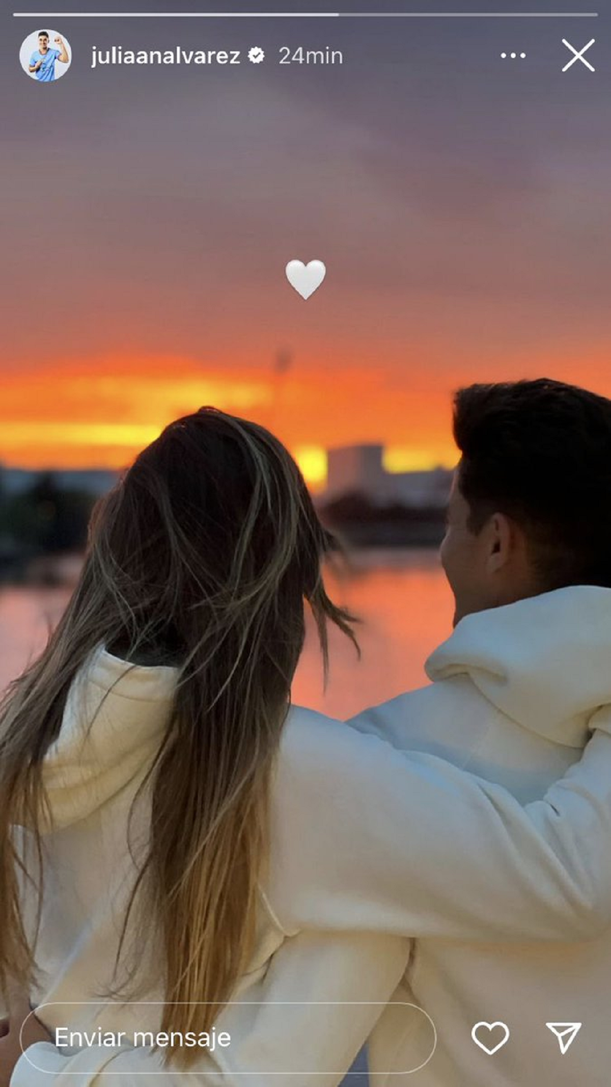 La historia de Instagram de Julián Álvarez que confirma su relación amorosa.