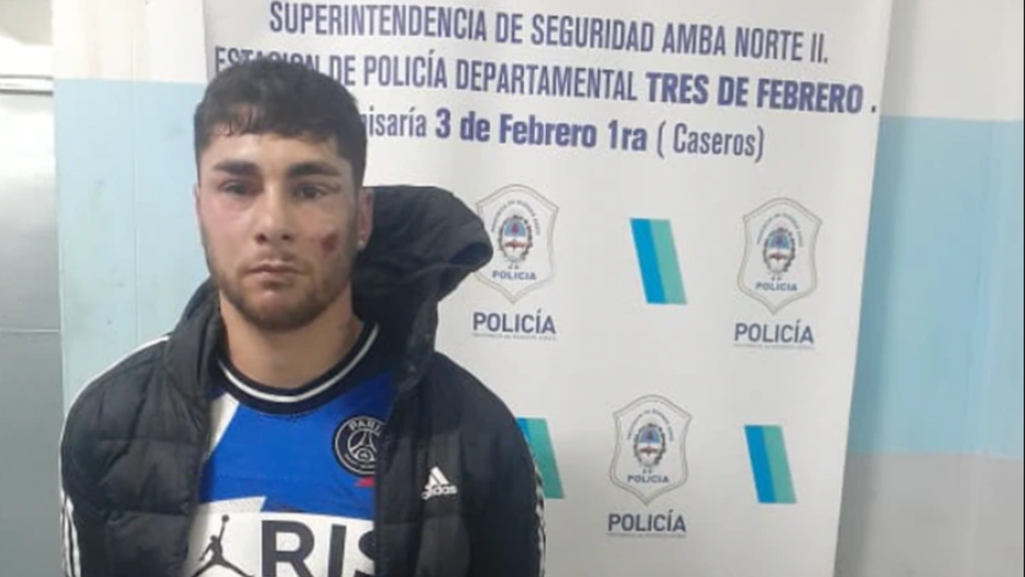 El futbolista Ezequiel Cirigliano quedó detenido este lunes en Caseros, partido de Tres de Febrero.