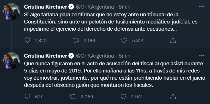 Cristina Kirchner Tuiter