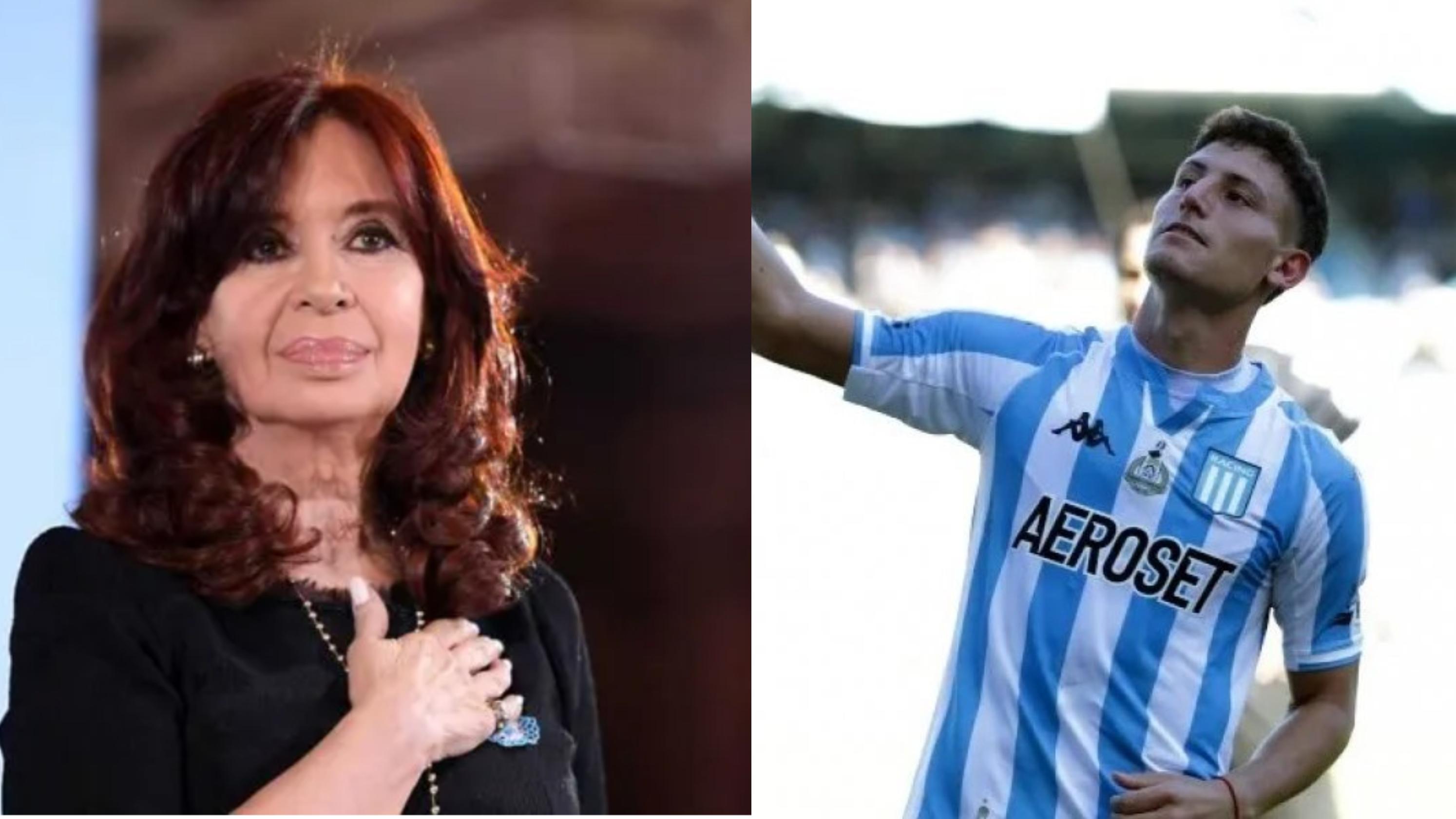 Cristina Kirchner se refirió a su confusión con un jugador de Racing.