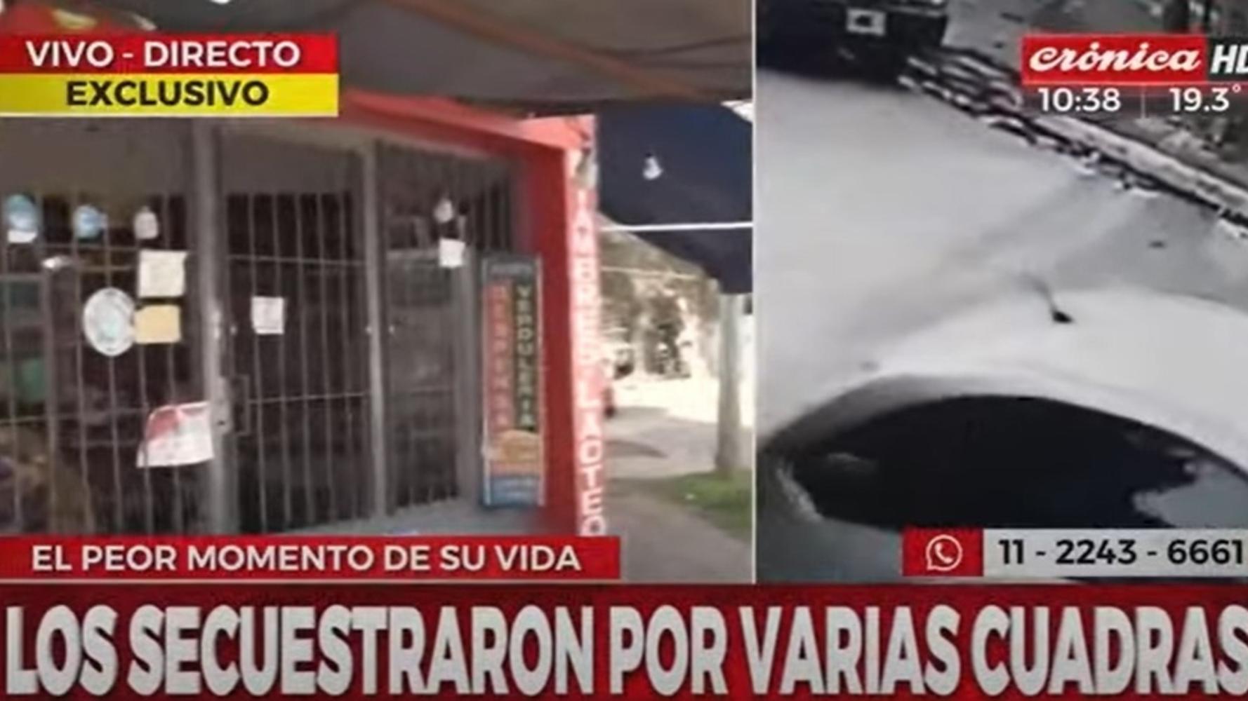 El local frente al cual los ladrones robaron el auto de la mujer (Crónica HD).