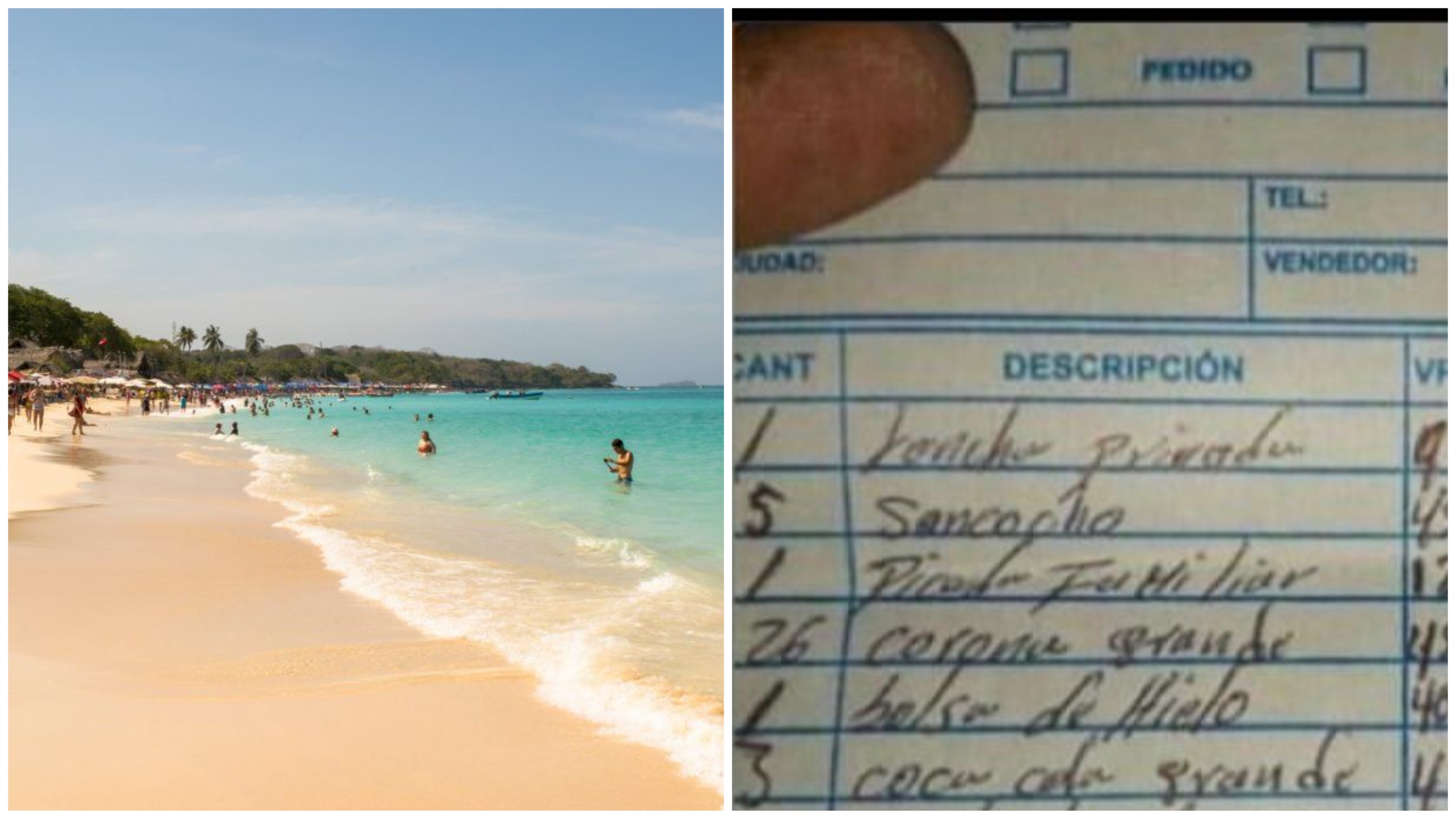 Una familia tuvo que pagar un abusivo ticket en las playas de Colombia.