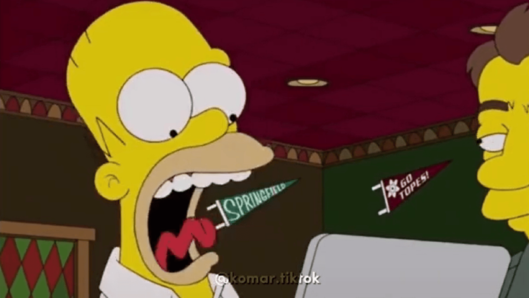 El fragmento de Los Simpson que predice sucesos históricos es viral (TikTok/@komar.tiktok).