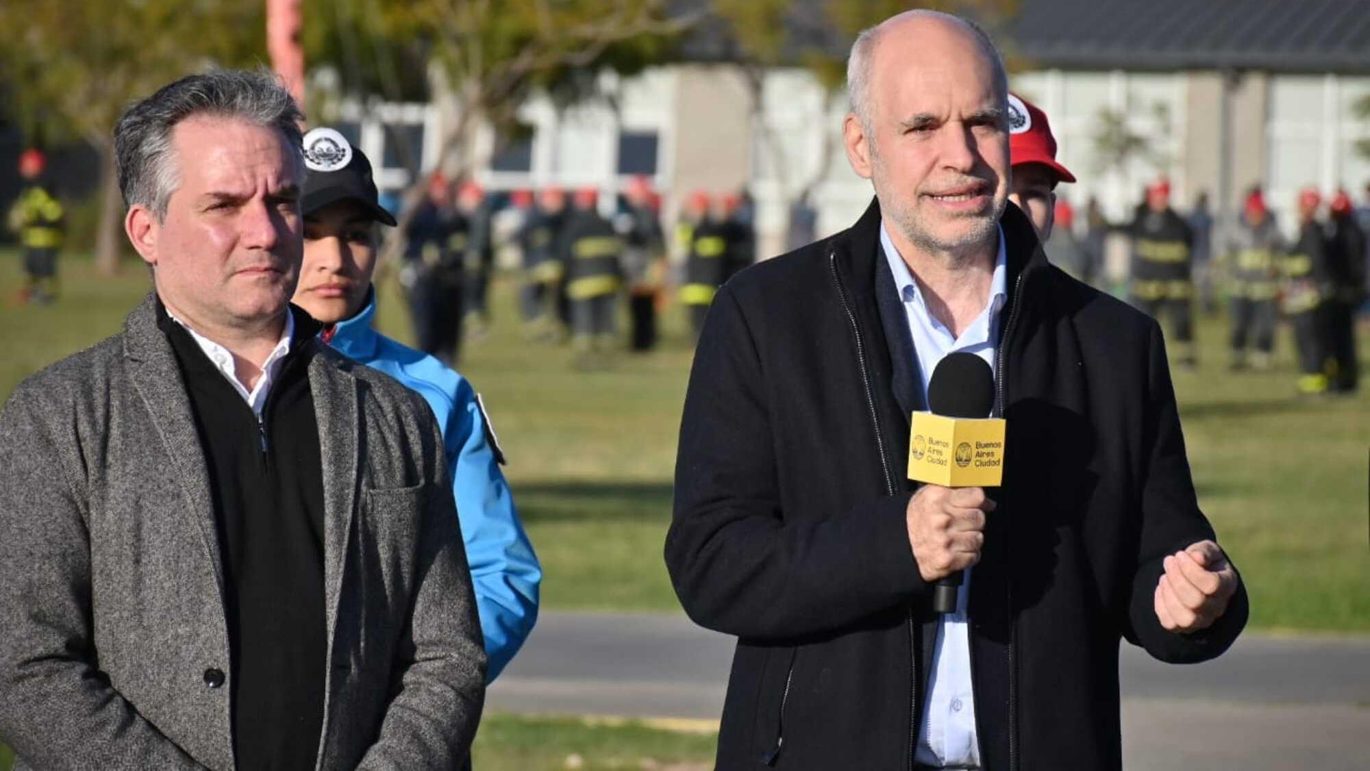 Horacio Rodríguez Larreta encabezó un acto en el Instituto Superior de Seguridad Pública de la Ciudad (Gentileza Gobierno porteño)