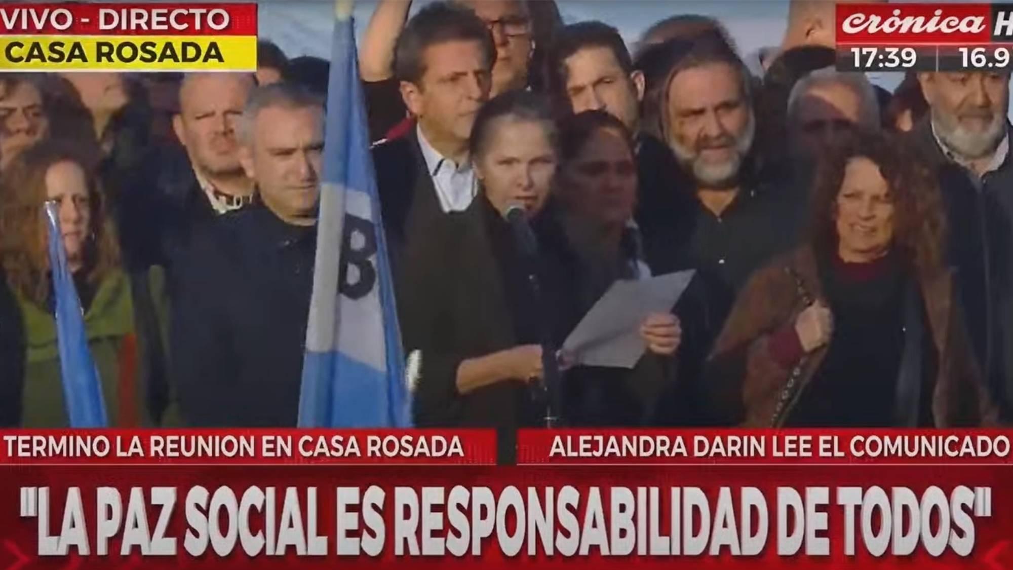 Alejandra Darín en Plaza de Mayo, tras el atentado a Cristina: 