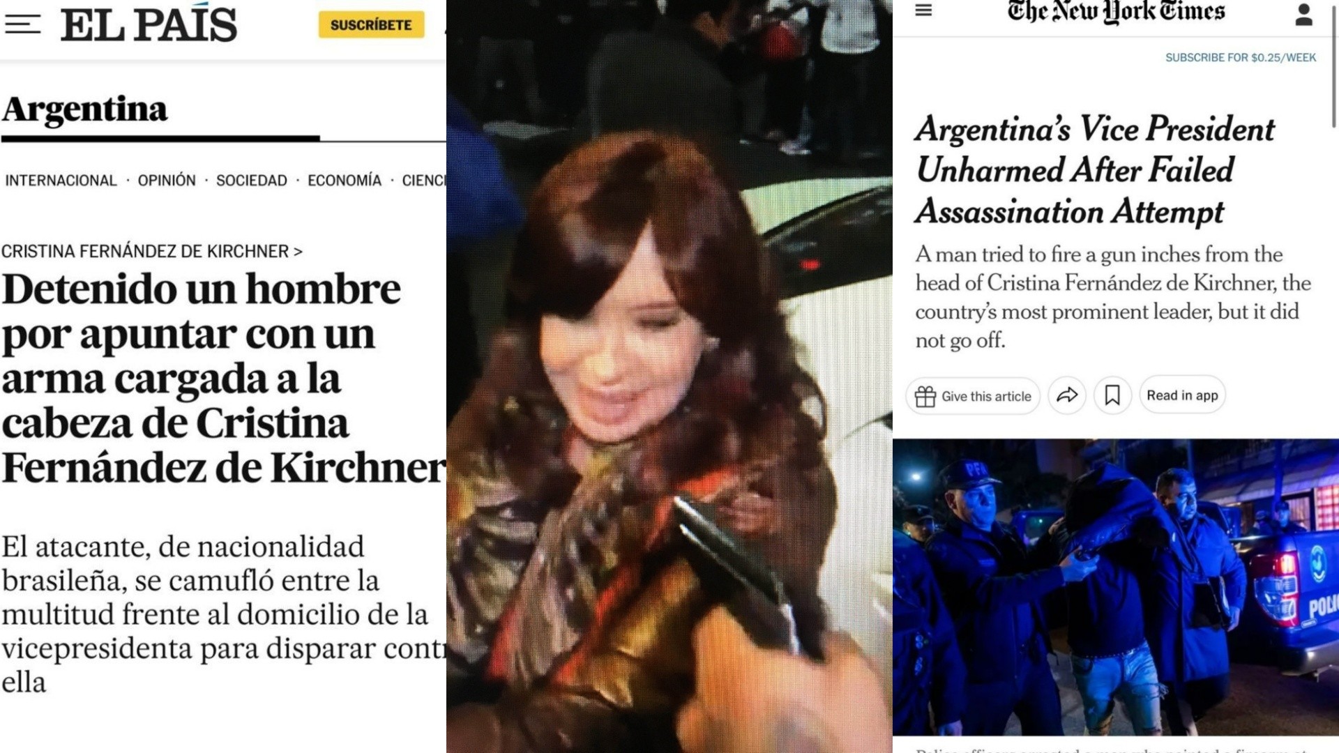 Conmoción mundial por el atentado a Cristina Kirchner: así reflejaron los medios internacionales el intento de asesinato.