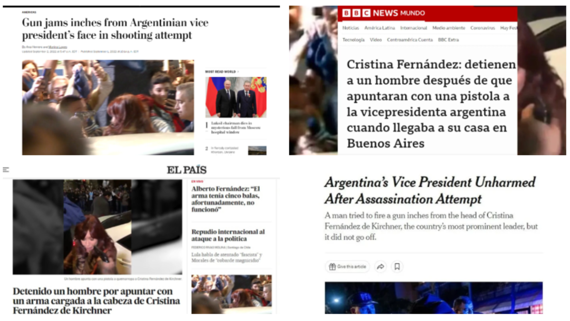 Los medios de comunicación del mundo se hicieron eco de la noticia. 