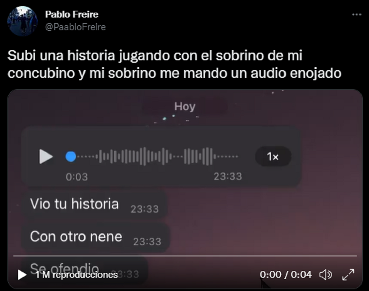 El tuit viral del hombre que compartió la expresión de celos de su sobrino.