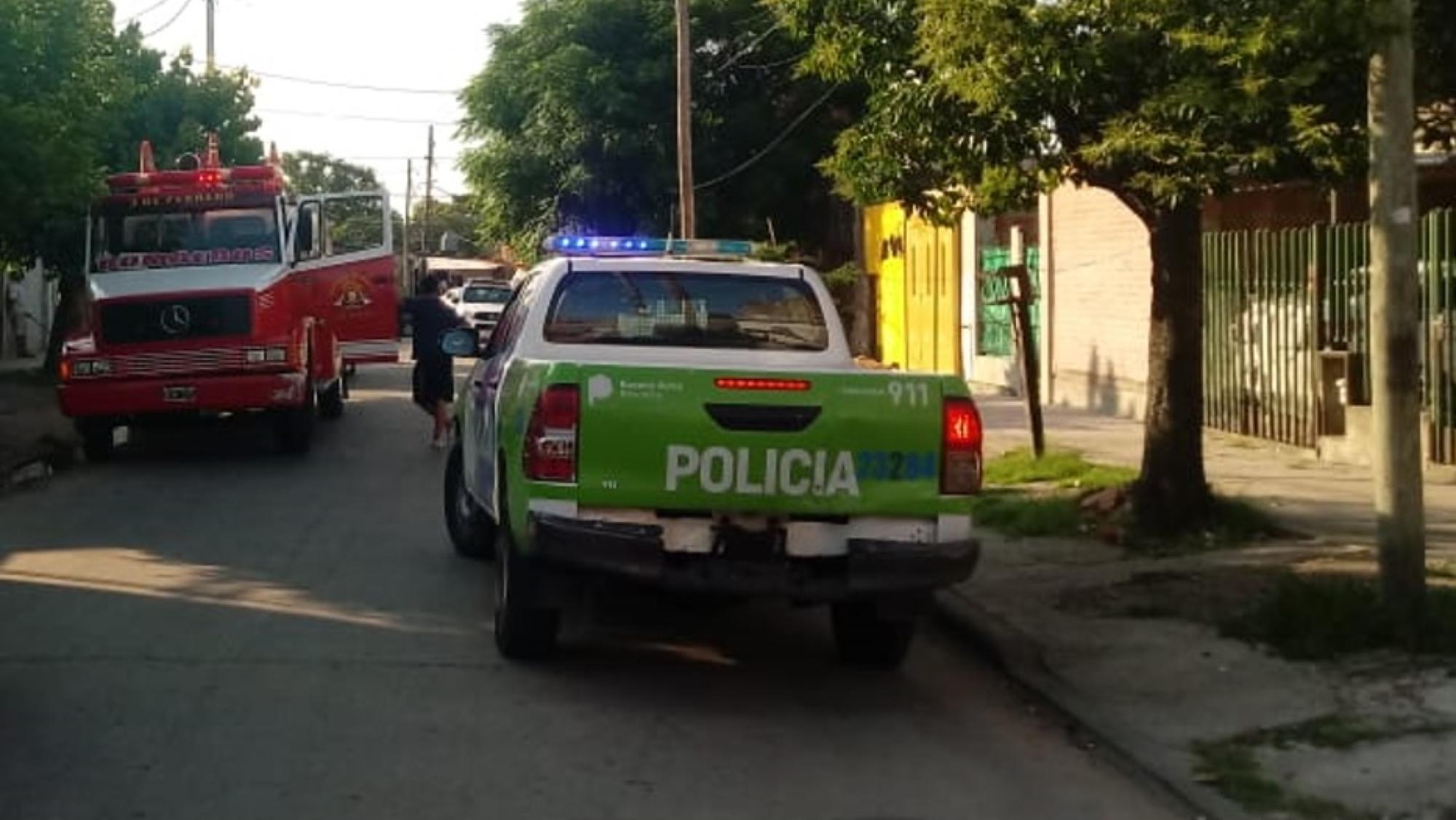 Las autoridades policiales se hicieron presentes en el escenario de la tragedia.