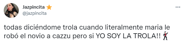 El mensaje que Jazpincita le dedicó a María Becerra.