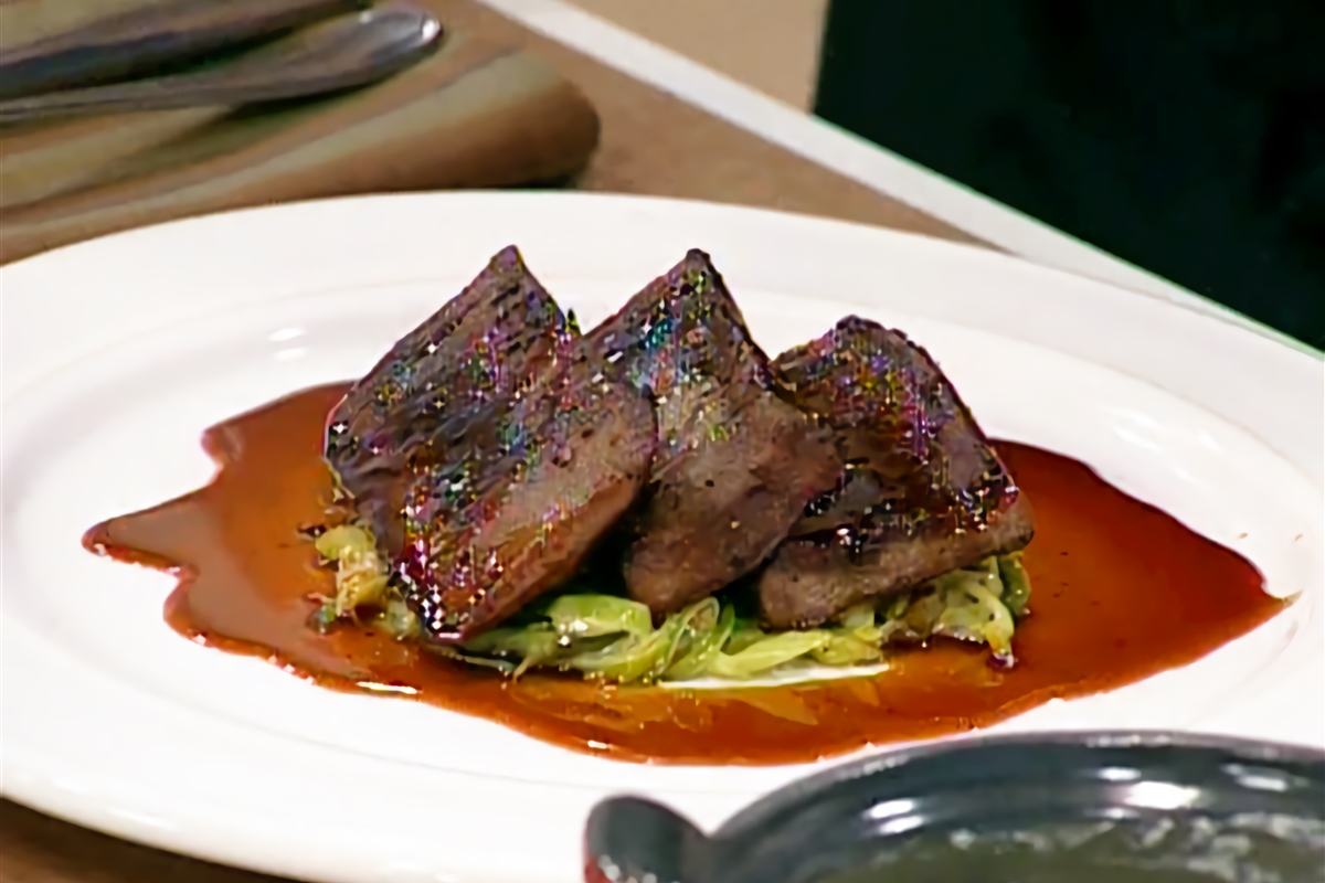 Lengua de vaca a la plancha.