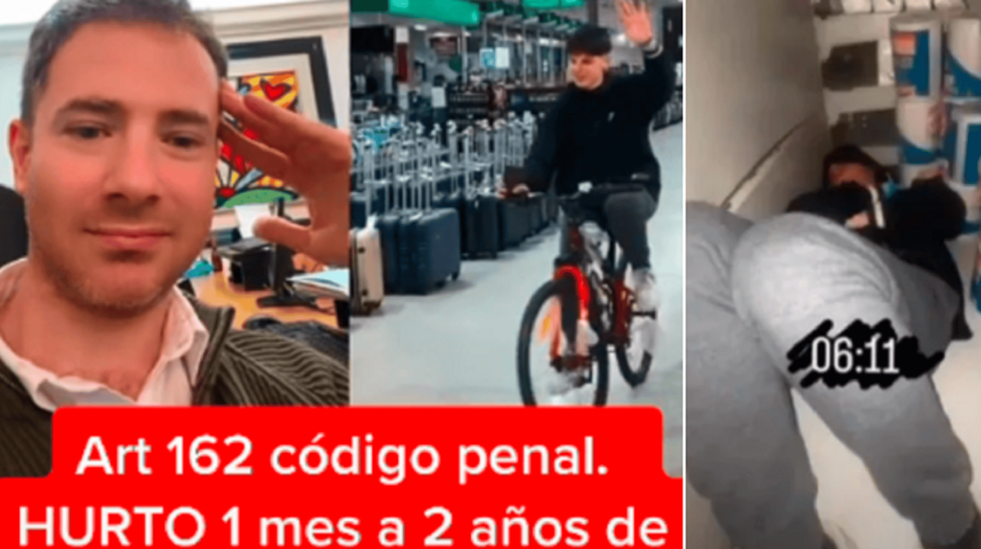 Los adolescentes se escondieron detrás de rollos de papel higiénico hasta que el supermercado cerró.