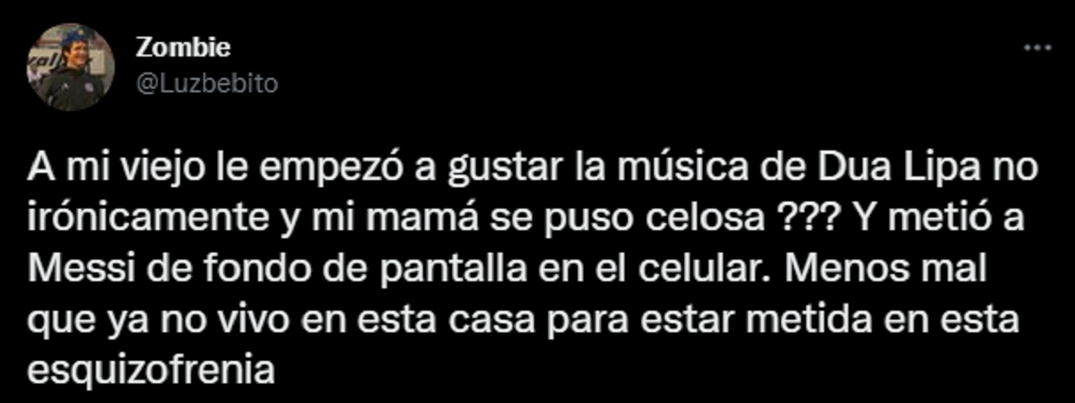 El tuit viral de la joven que contó la inesperada escena de celos que le realizó su madre a su padre.