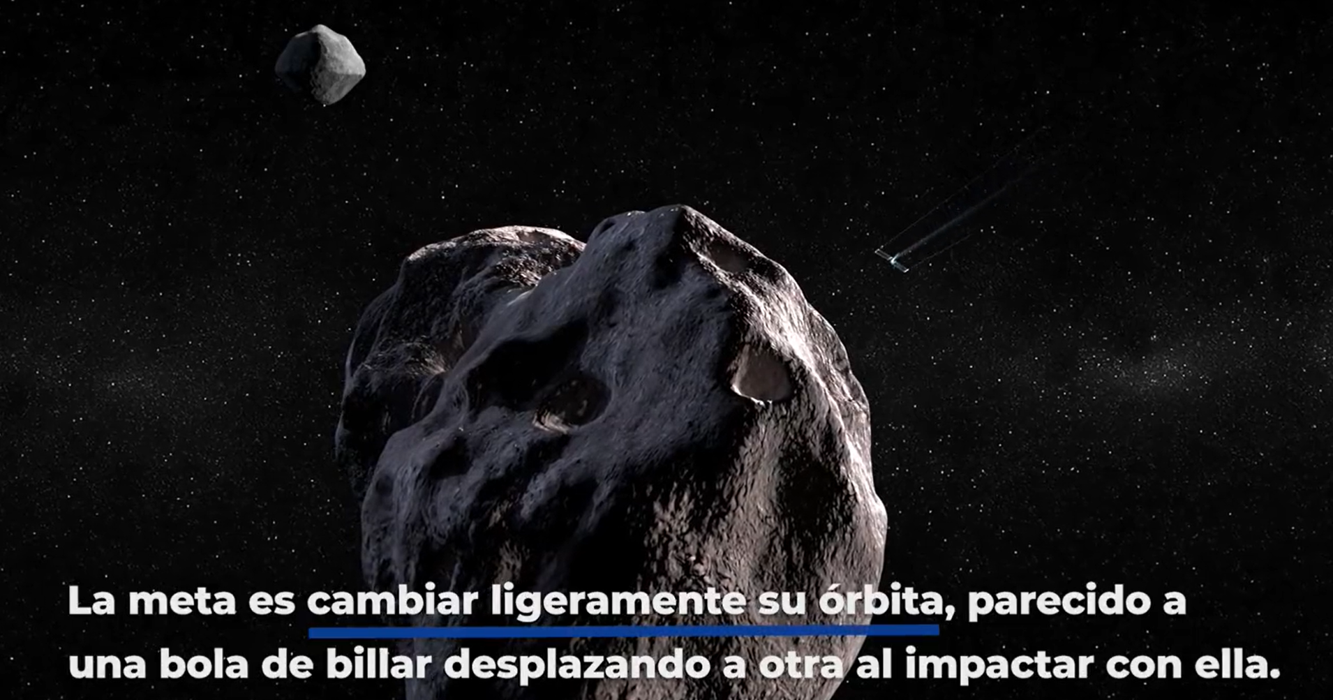 La nave 'Dart' que lanzó la   <a href='https://www.cronica.com.ar/tags/NASA'>NASA</a> para desviar asteroides.