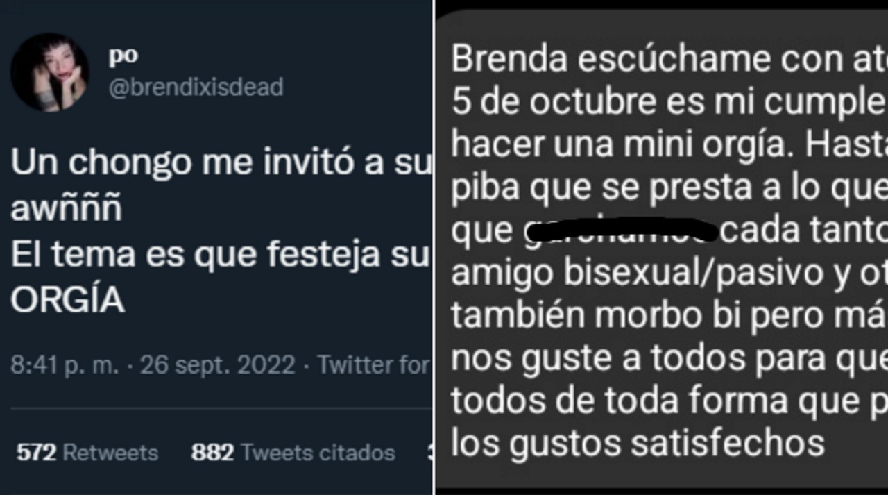 Un “chongo” la invitó a su cumpleaños y quedó impactada al conocer los detalles: “Festeja haciendo una orgía”