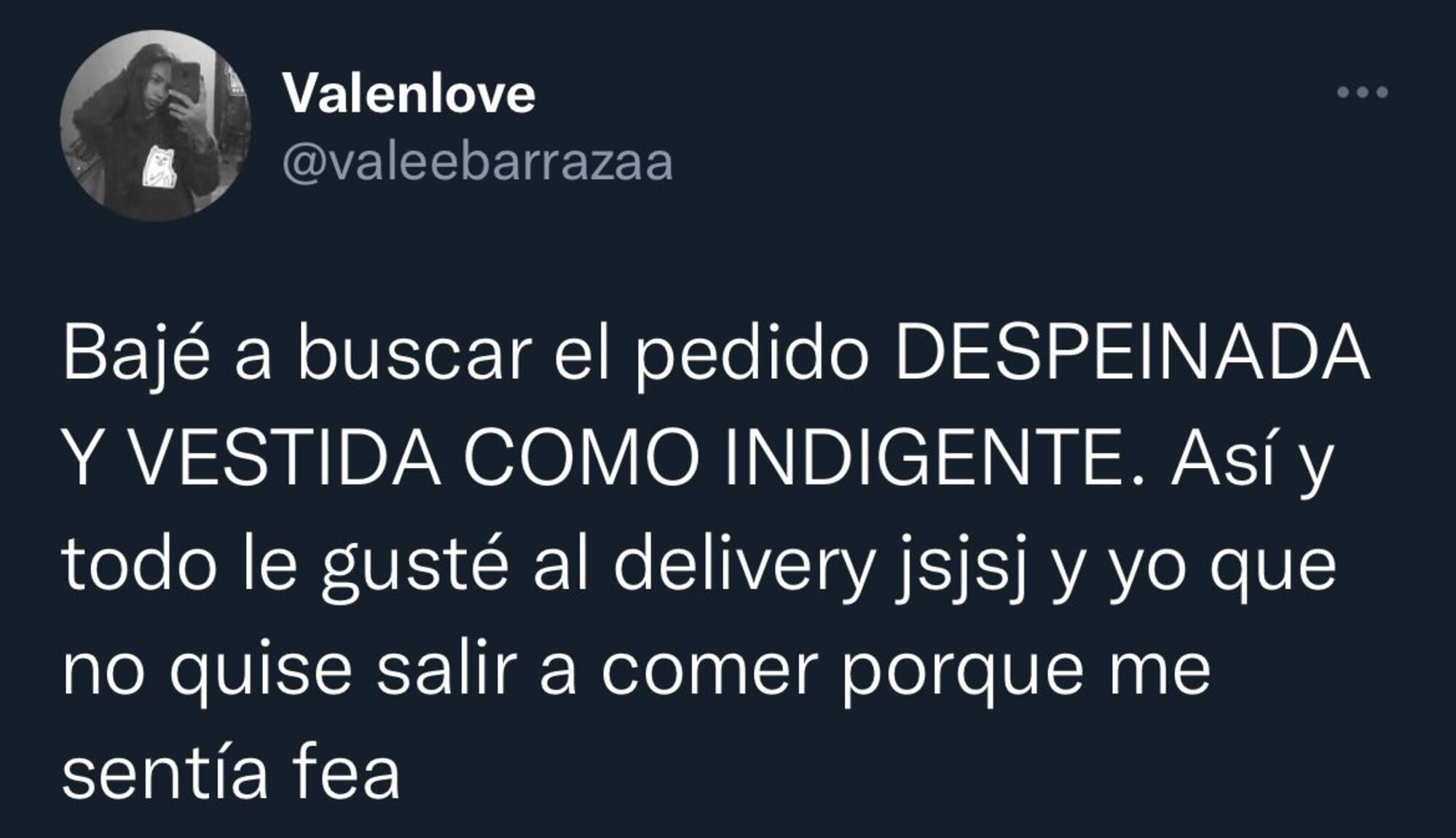 El mensaje del delivery que la descolocó.