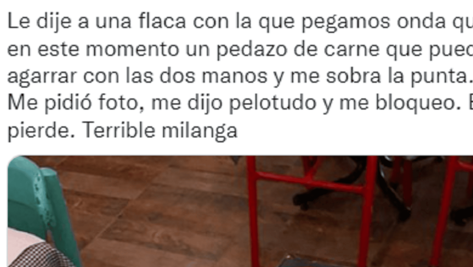 “Tengo un pedazo de carne que puedo agarrar con las dos manos”: el perturbador mensaje que recibió una joven de su “chongo” fue furor en Twitter