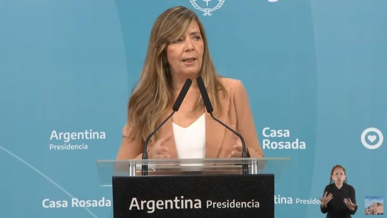 La portavoz de la Presidencia, Gabriela Cerruti (Captura de video).